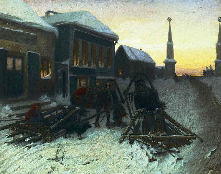 Vasily Perov The last tavern at the city gates china oil painting image